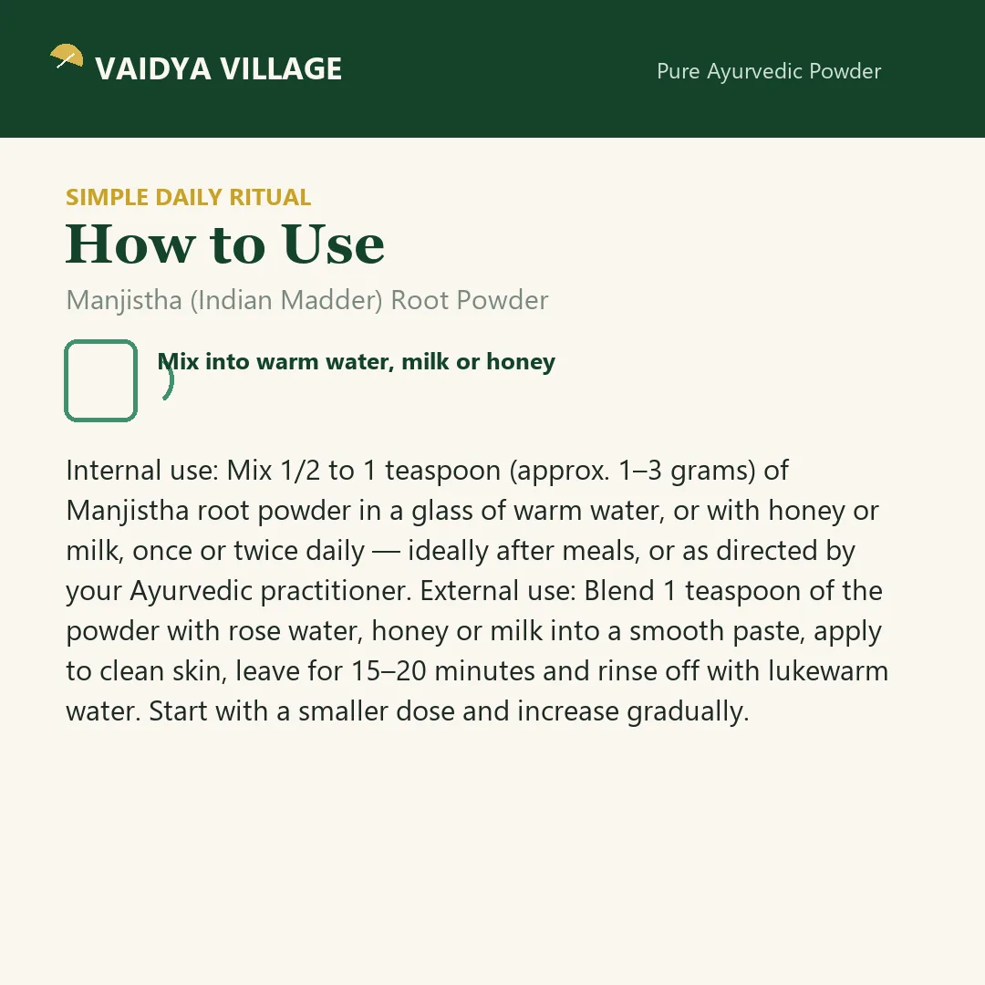 Manjistha (Indian Madder) Root Powder view 5