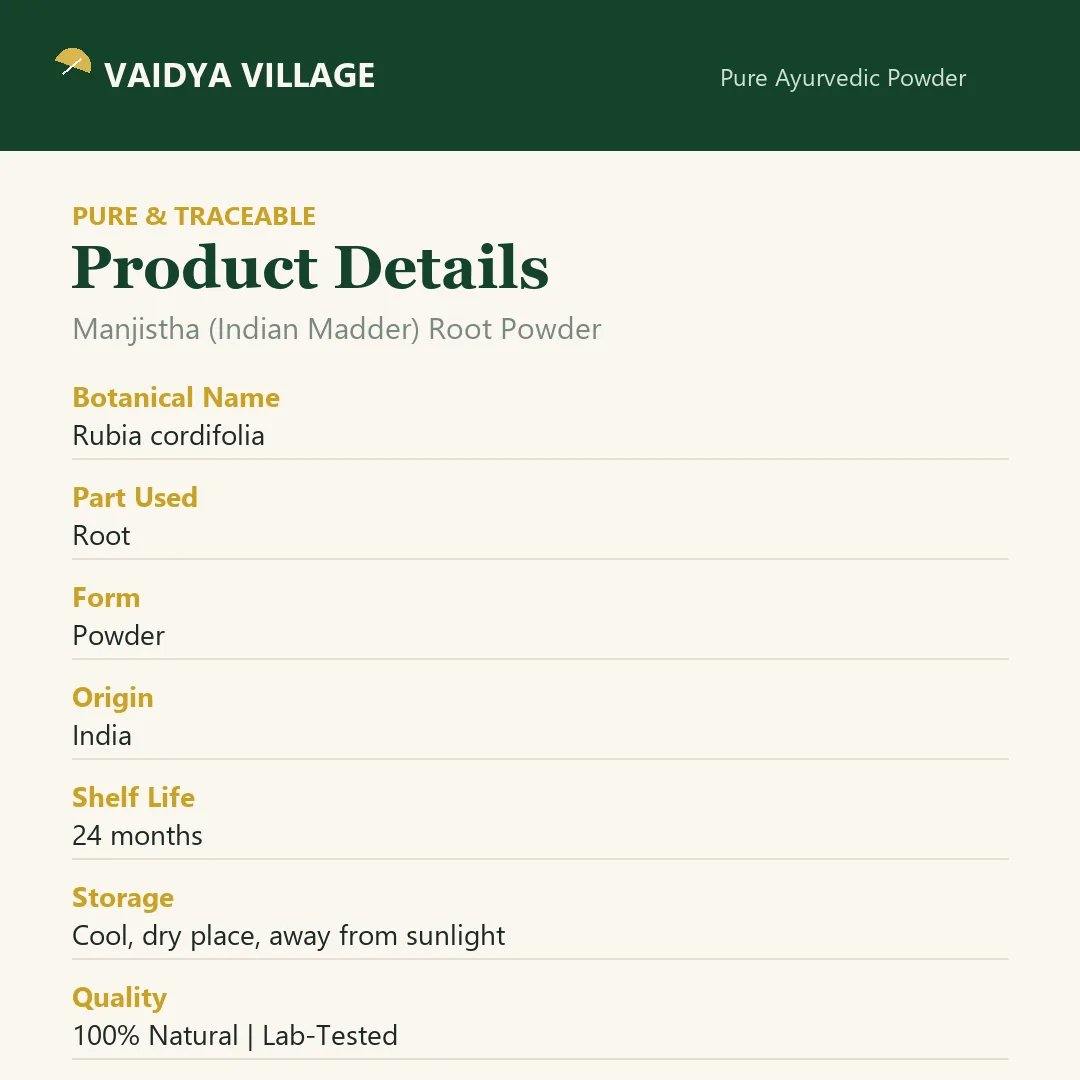 Manjistha (Indian Madder) Root Powder view 7