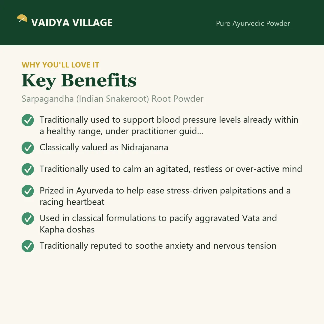 Sarpagandha (Indian Snakeroot) Root Powder view 3