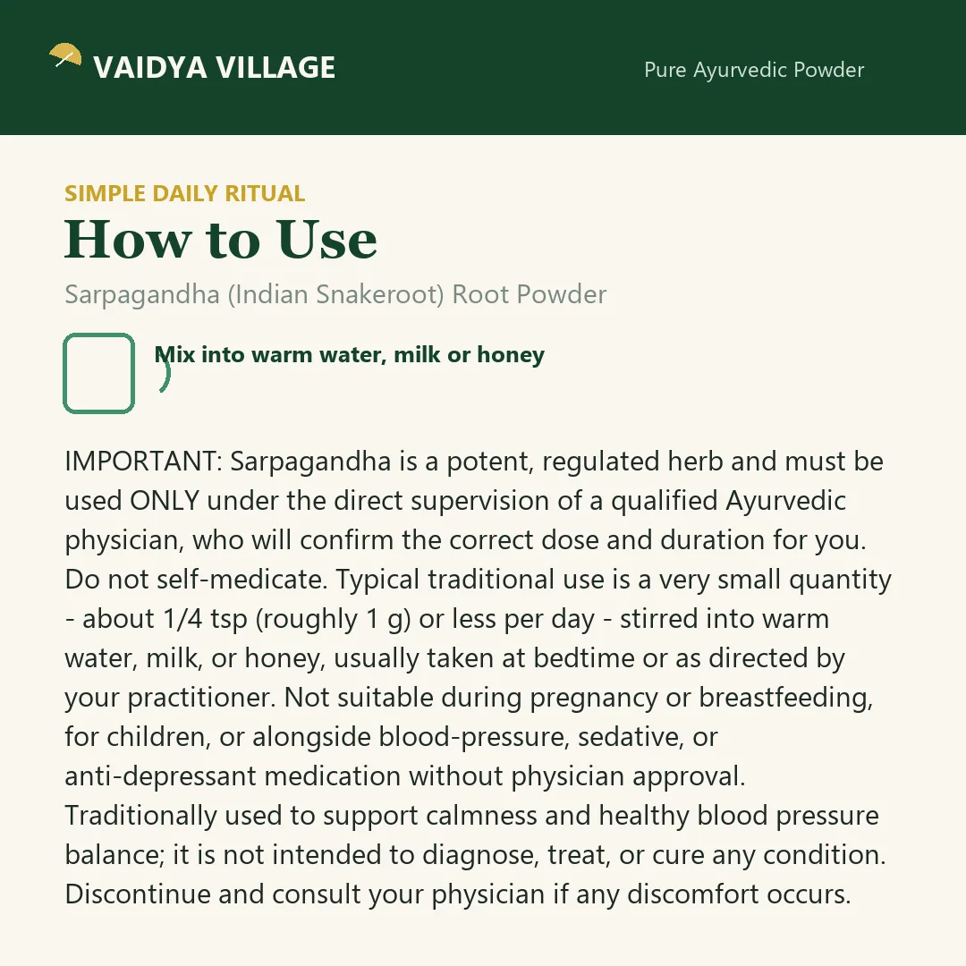 Sarpagandha (Indian Snakeroot) Root Powder view 5